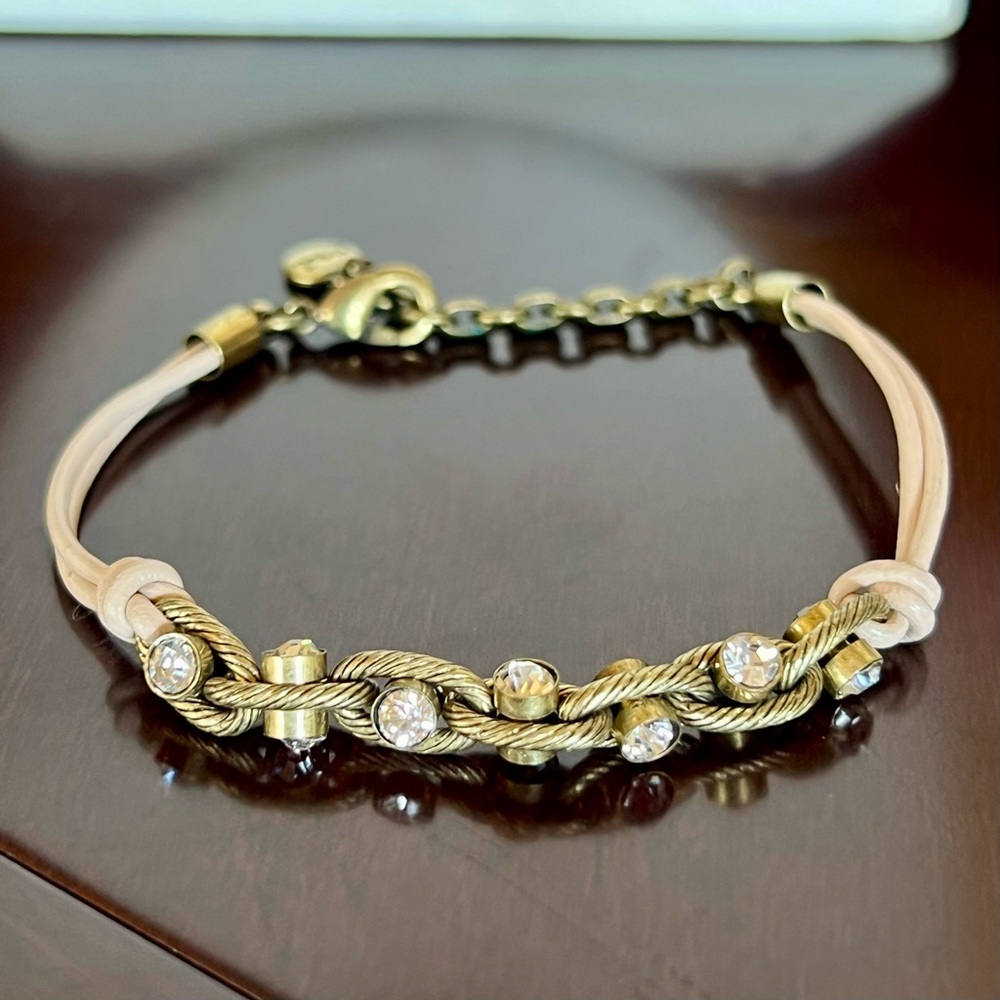 Chloe + Isabel Leather + Crystal Chain Bracelet